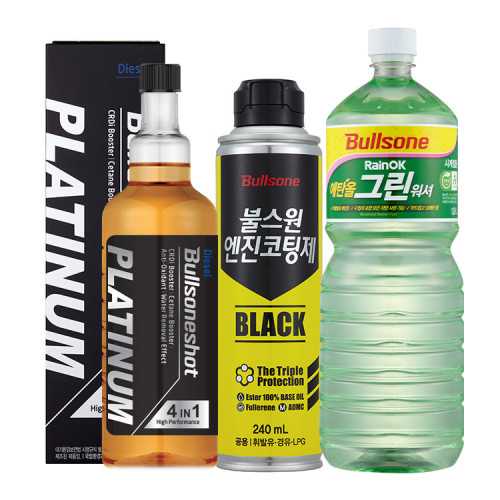 [특가]불스원 불스원샷 플래티넘 엔진코팅제 블랙 세트